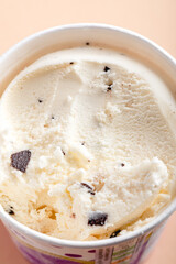 Chocolate Chip Cookie Dough Ice Cream in Paper Cup, High in Protein