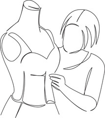 girl tailor clothing designer