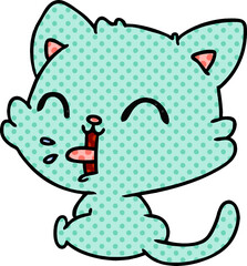 Naklejka premium cartoon of cute kawaii cat