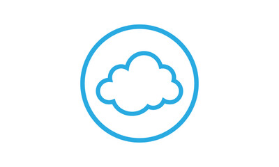 Obraz premium Cloud computing logo design vector 