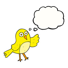 thought bubble cartoon bird