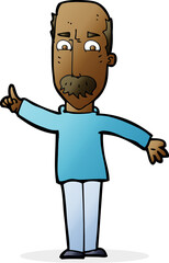 cartoon man issuing stern warning