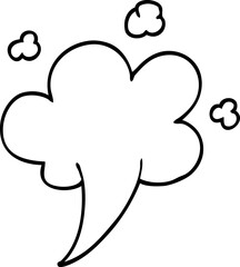 line drawing cartoon gust of air