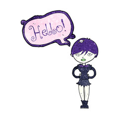 cartoon vampire saying hello