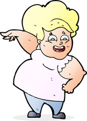 cartoon oveweight woman