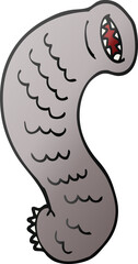 cartoon doodle hungry leech