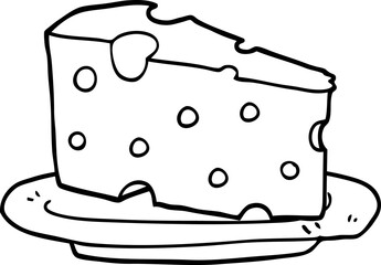 cartoon cheese on plate