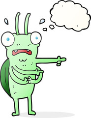 thought bubble cartoon bug