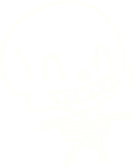 Happy Skeleton Chalk Drawing