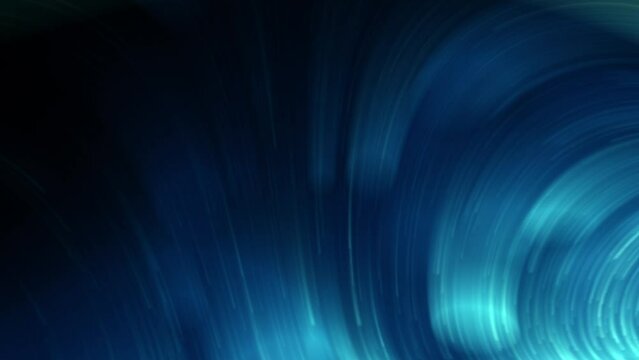 Blue illuminating strands spiraling into a tunnel