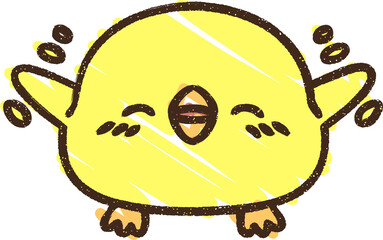 Cute Bird Chalk Drawing © lineartestpilot