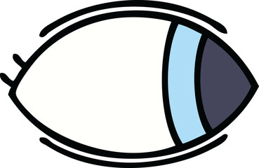cute cartoon eye looking to one side