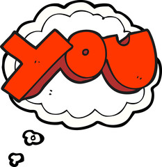 thought bubble cartoon you symbol