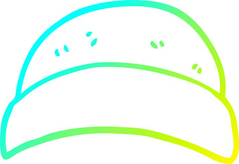 cold gradient line drawing cartoon hat