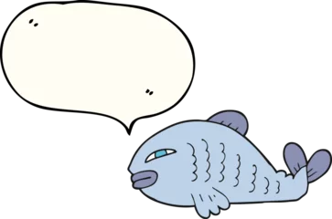 Fototapeten speech bubble cartoon fish © lineartestpilot