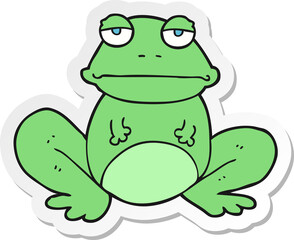 sticker of a cartoon frog