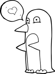 speech bubble cartoon penguin