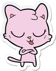 sticker of a cartoon cat