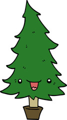 cute cartoon christmas tree