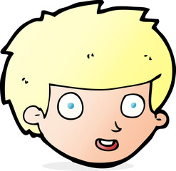 cartoon happy boy's face