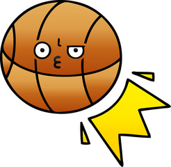 gradient shaded cartoon basketball
