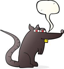 speech bubble cartoon evil rat