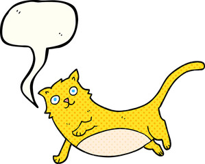 comic book speech bubble cartoon cat