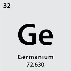 Germanium Periodic table element icon vector logo design template