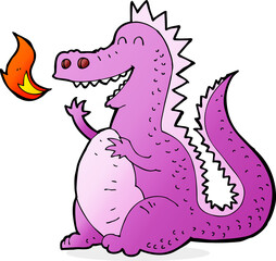 cartoon fire breathing dragon