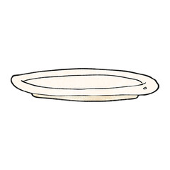 textured cartoon empty plate