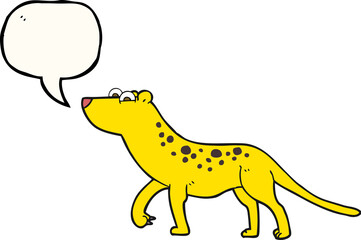 speech bubble cartoon leopard