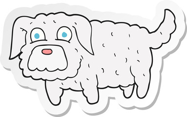 sticker of a cartoon small dog