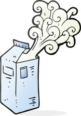 cartoon milk carton exploding