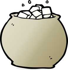 cartoon bowl of sugar