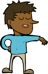 cartoon man making dismissive gesture