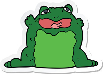 sticker of a cartoon toad