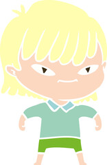 flat color style cartoon woman