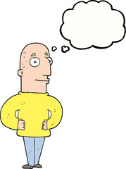 thought bubble cartoon content man