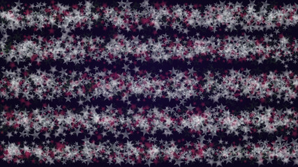 Vector Magical Glowing Background with Silver and Purple Falling Stars on Black. Christmass and New Year Poster. Glittery Confetti Frame. Sparkle Star Night Banner Design.