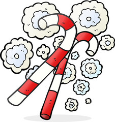 cartoon candy canes