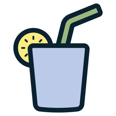 juice with straw icon
