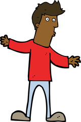 cartoon curious man