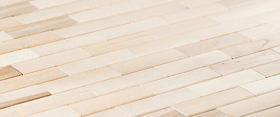 Wood plank wall with diagonal pattern