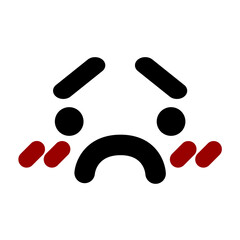 unhappy face icon