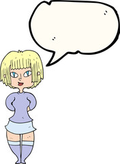 speech bubble cartoon happy woman