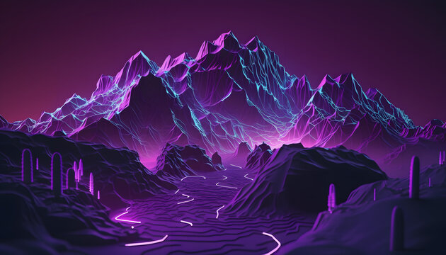 The Purple Mountain Smiles Back HD wallpaper