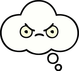 comic book style cartoon thought bubble