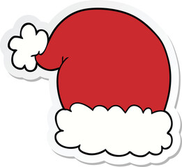 sticker of a cartoon christmas hat