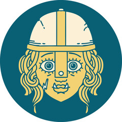 orc fighter character face illustration