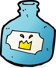 cartoon old bottle